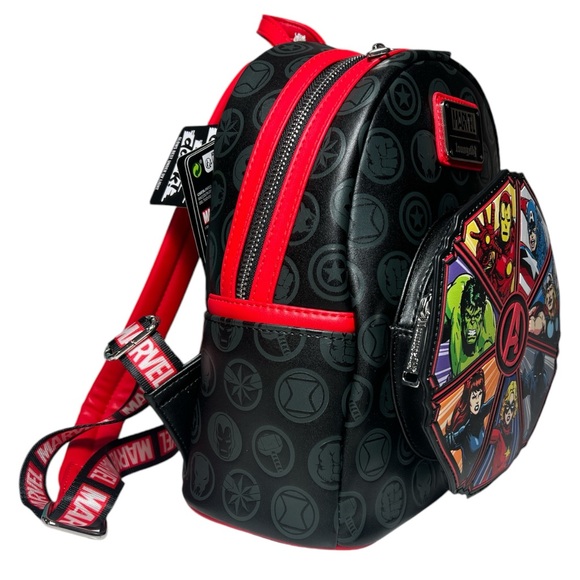 Loungefly Marvel Avengers 60th Anniversary Glow in The Dark Mini-Backpack NWT. - Picture 4 of 12